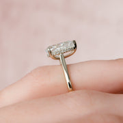 Classic Solitaire Pear Moissanite Anniversary Ring